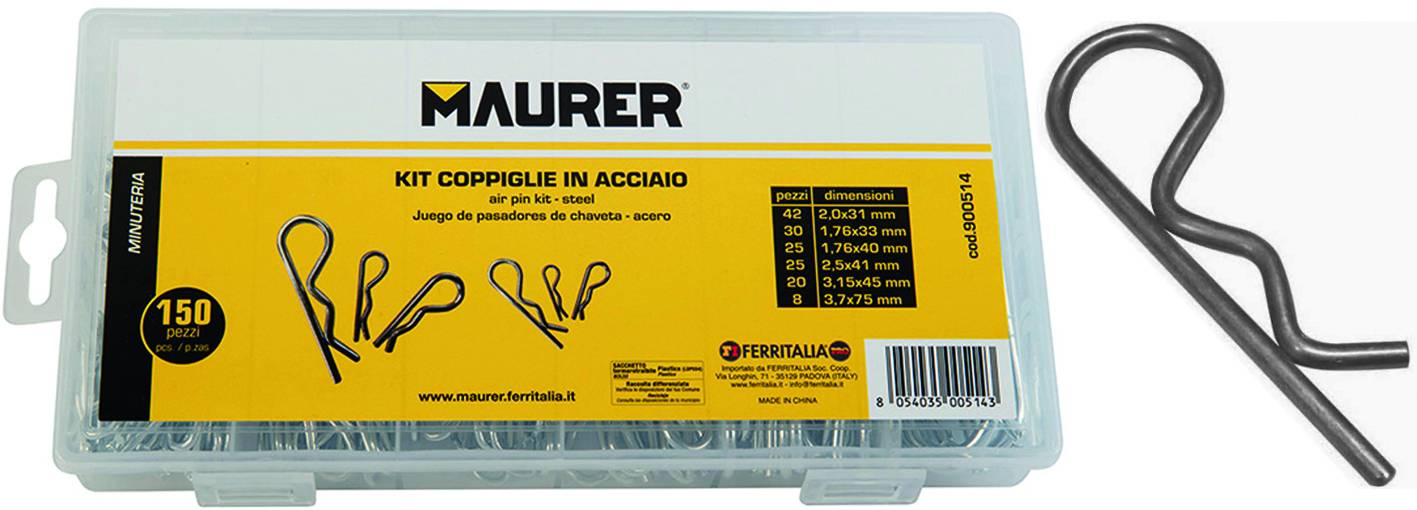 KIT COPPIGLIE IN ACCIAIO