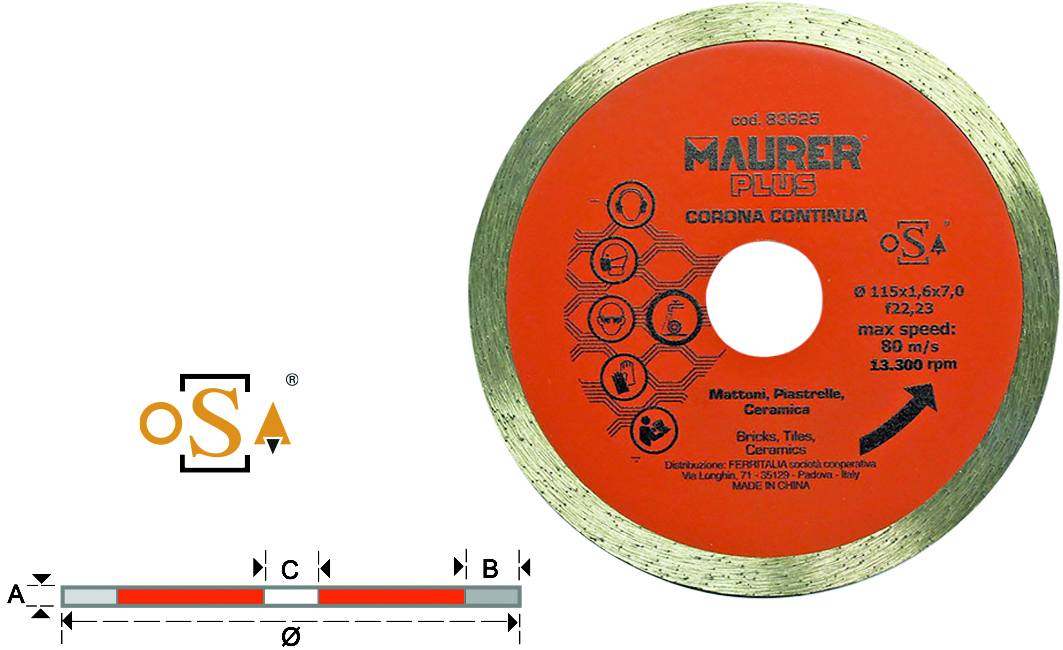 DISCO DIAMANTATO CORONA CONTINUA
