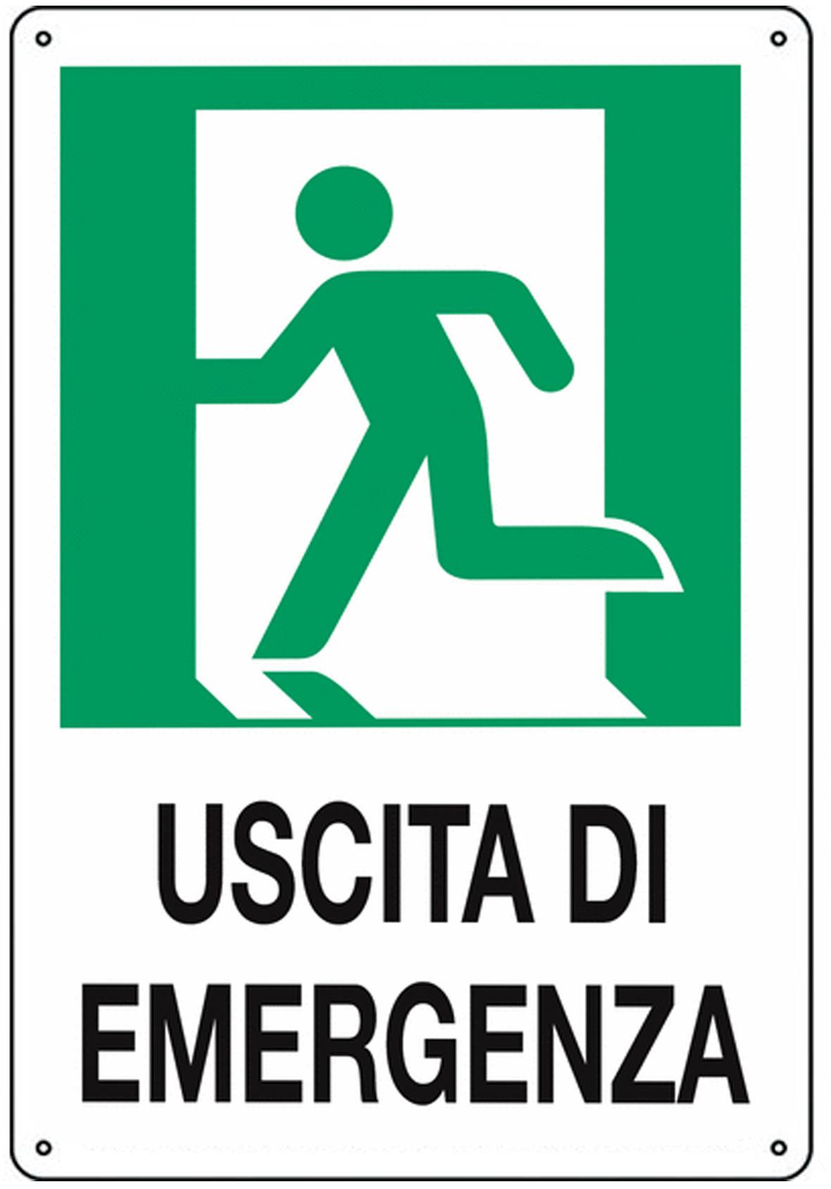 CARTELLO USCITA EMERGENZA SINISTRA