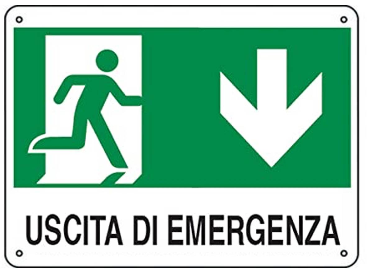 CARTELLO USCITA EMERGENZA DIRITTA