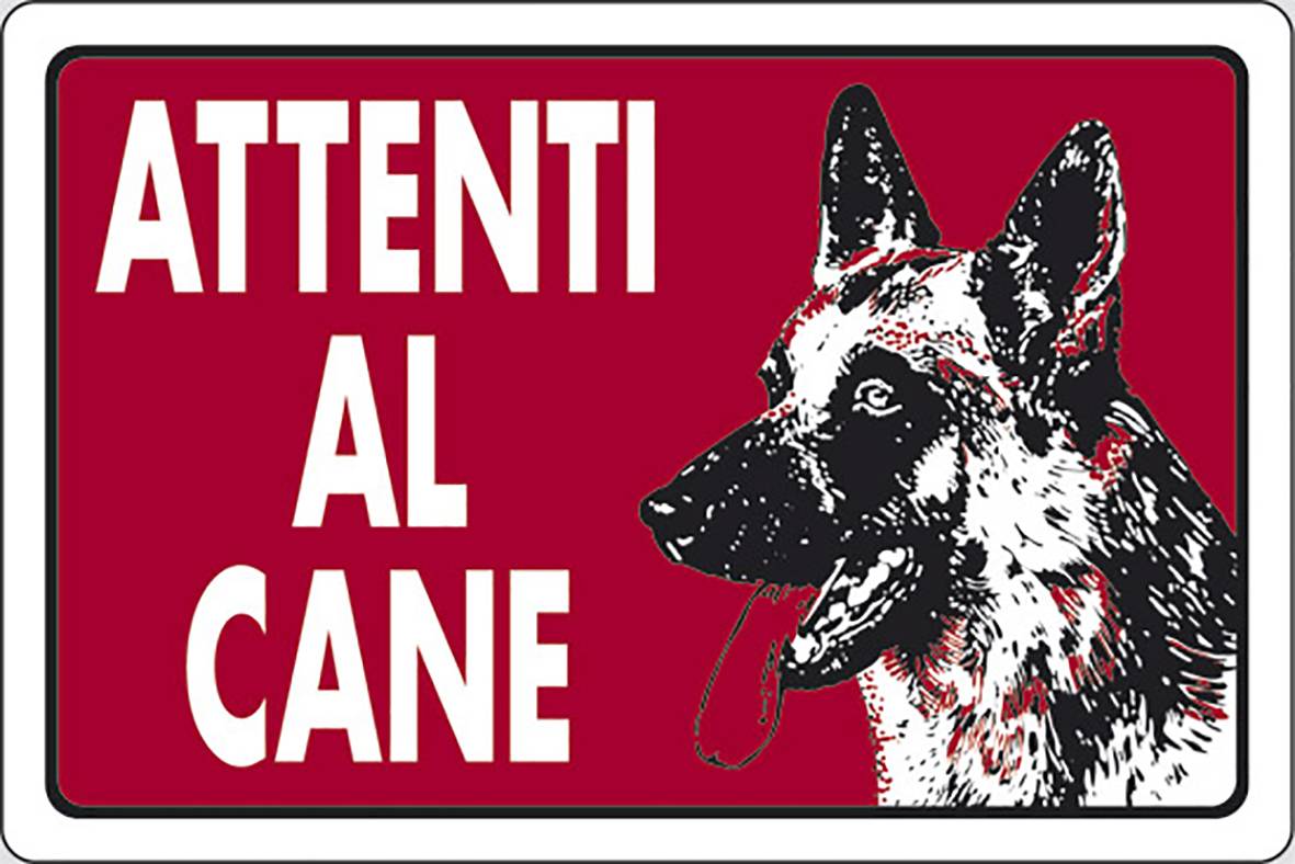 CARTELLO ATTENTI AL CANE