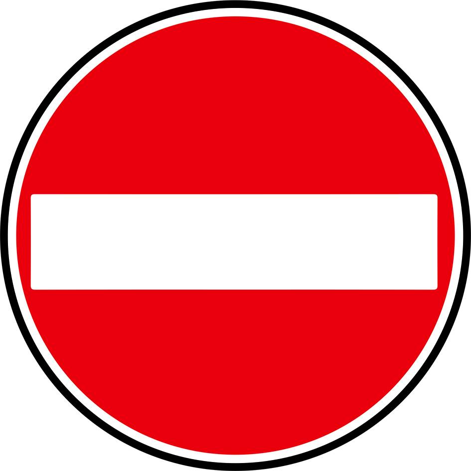 CARTELLO SENSO VIETATO