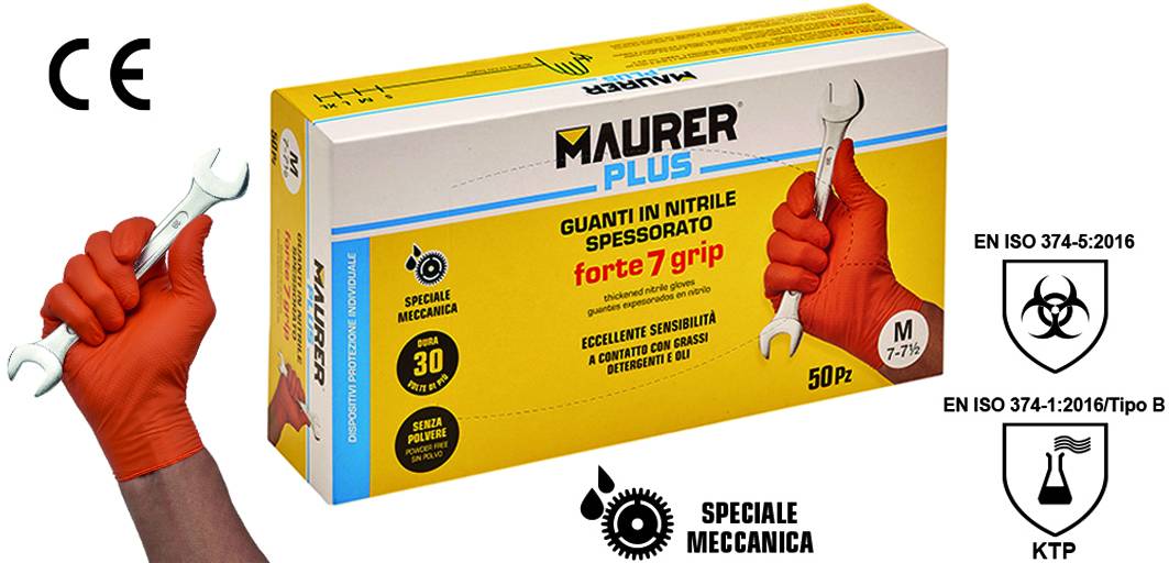 GUANTI NITRILE SPESSORATO FORTE 8 GRIP