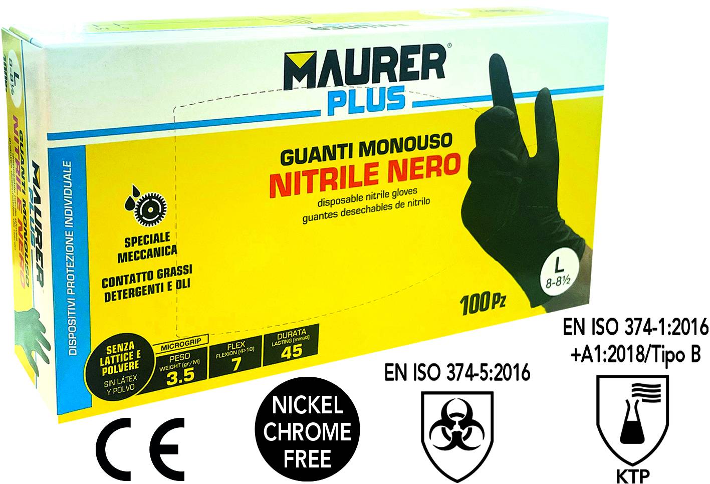 GUANTO IN NITRILE NERO