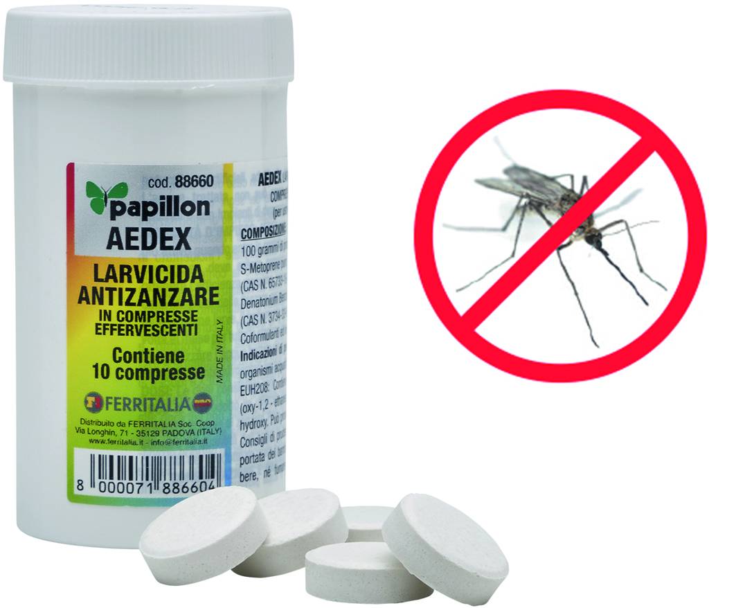 LARVICIDA ANTIZANZARE IN COMPRESSE AEDEX