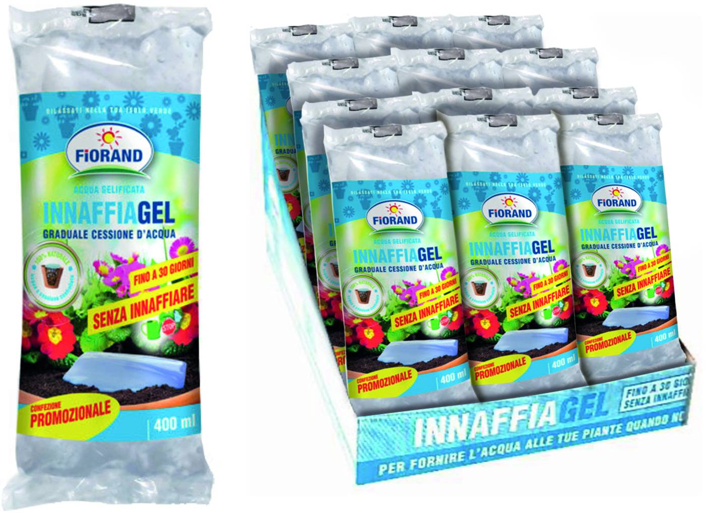 ACQUA GELIFICATA IN GEL PER PIANTE