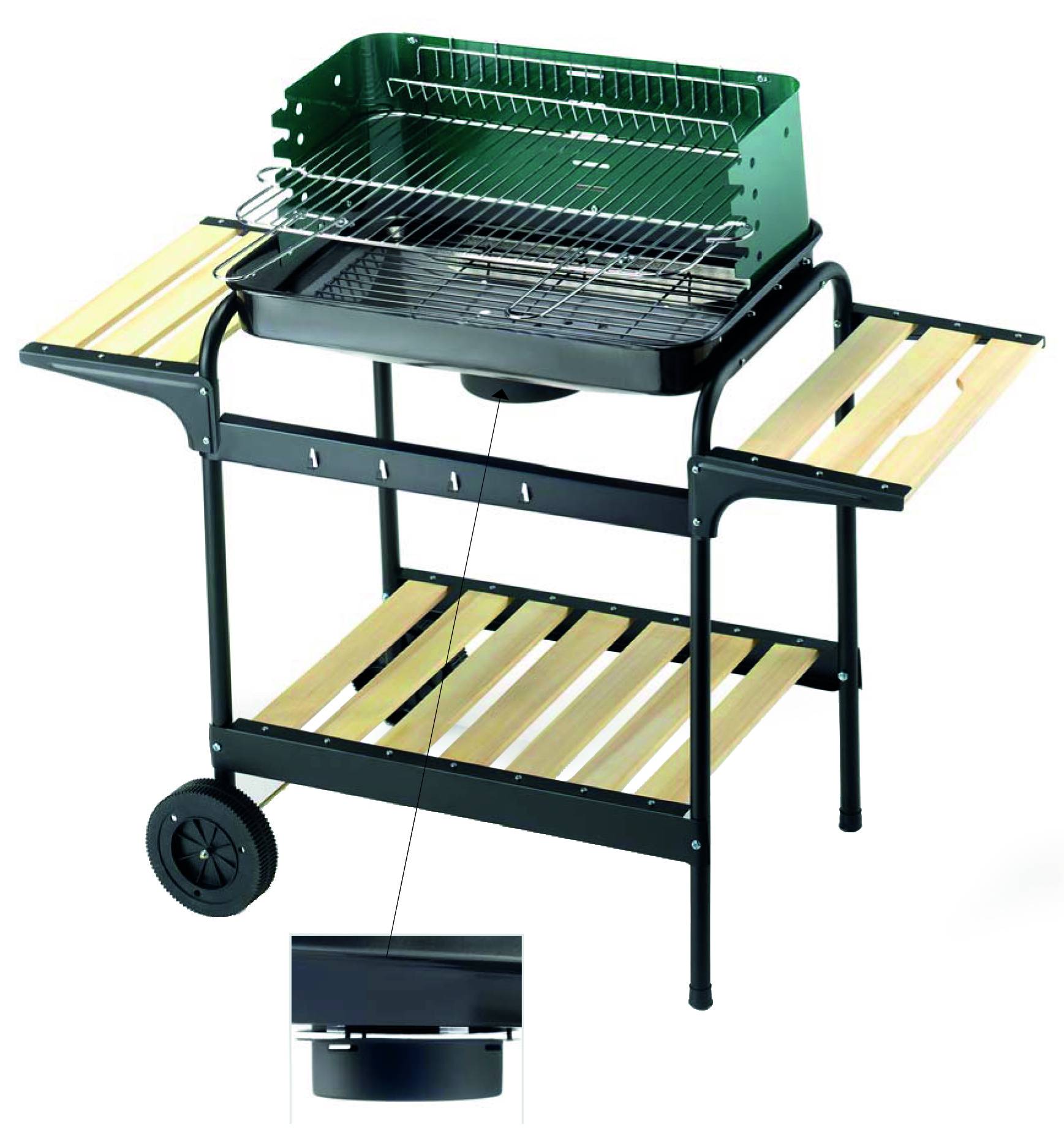 BARBECUE A CARBONELLA 60-40 GREEN/W