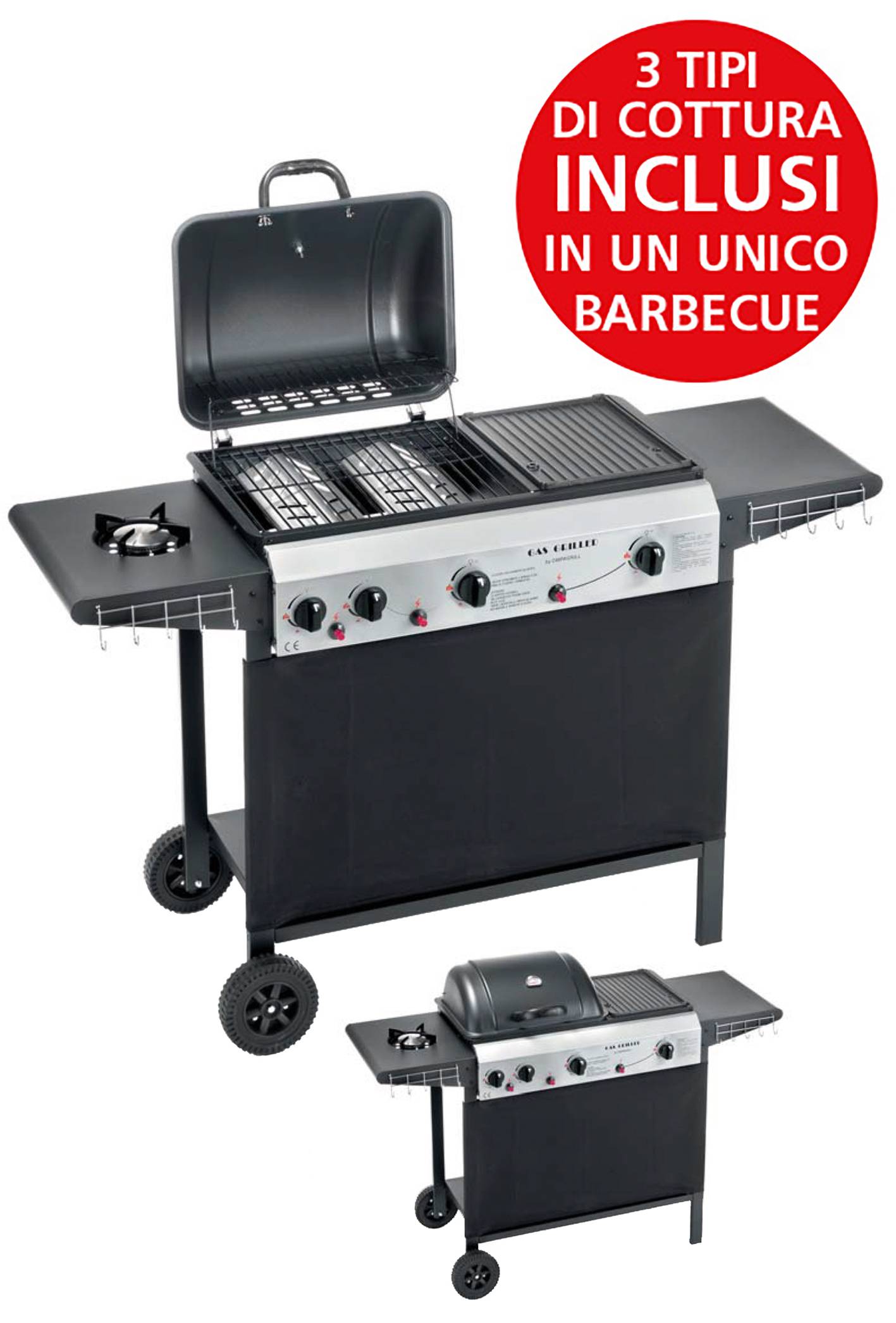 BARBECUE A GAS/ROCCIA LAVICA DOUBLE 4080