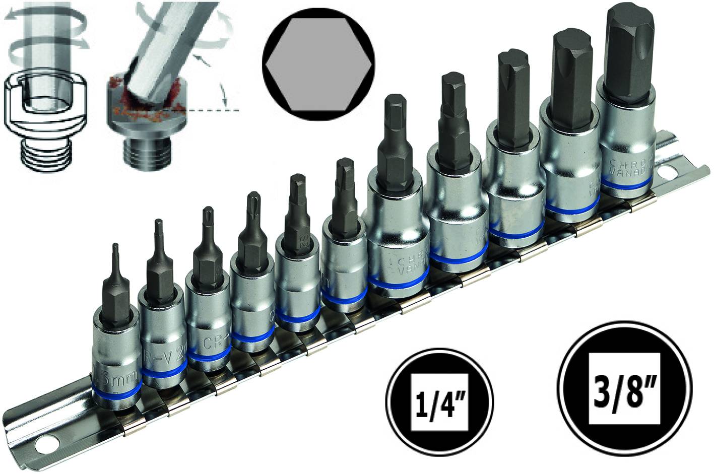 SET INSERTI A BUSSOLA HEXIT