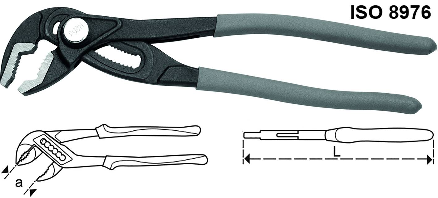 PINZA POLIGRIP CON PULSANTE