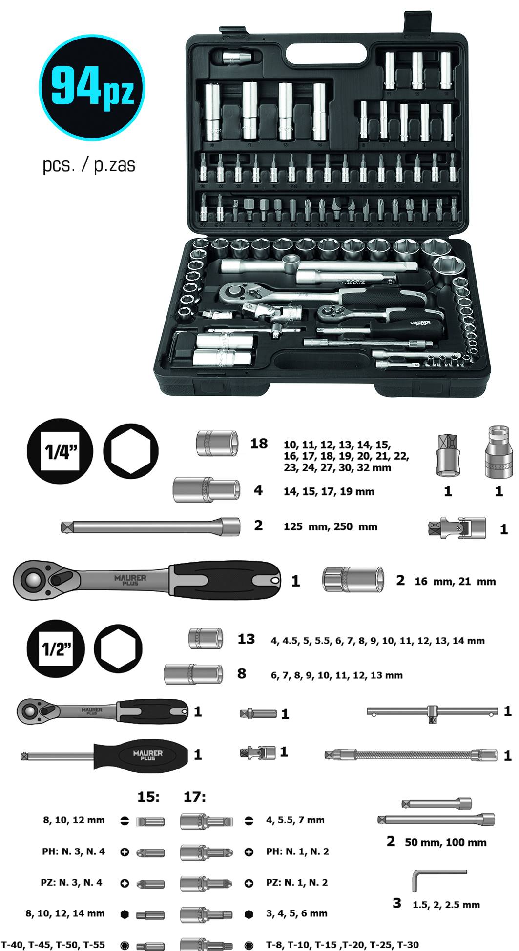 ASSORTIMENTO BITS/BUSSOLE *MAURER*