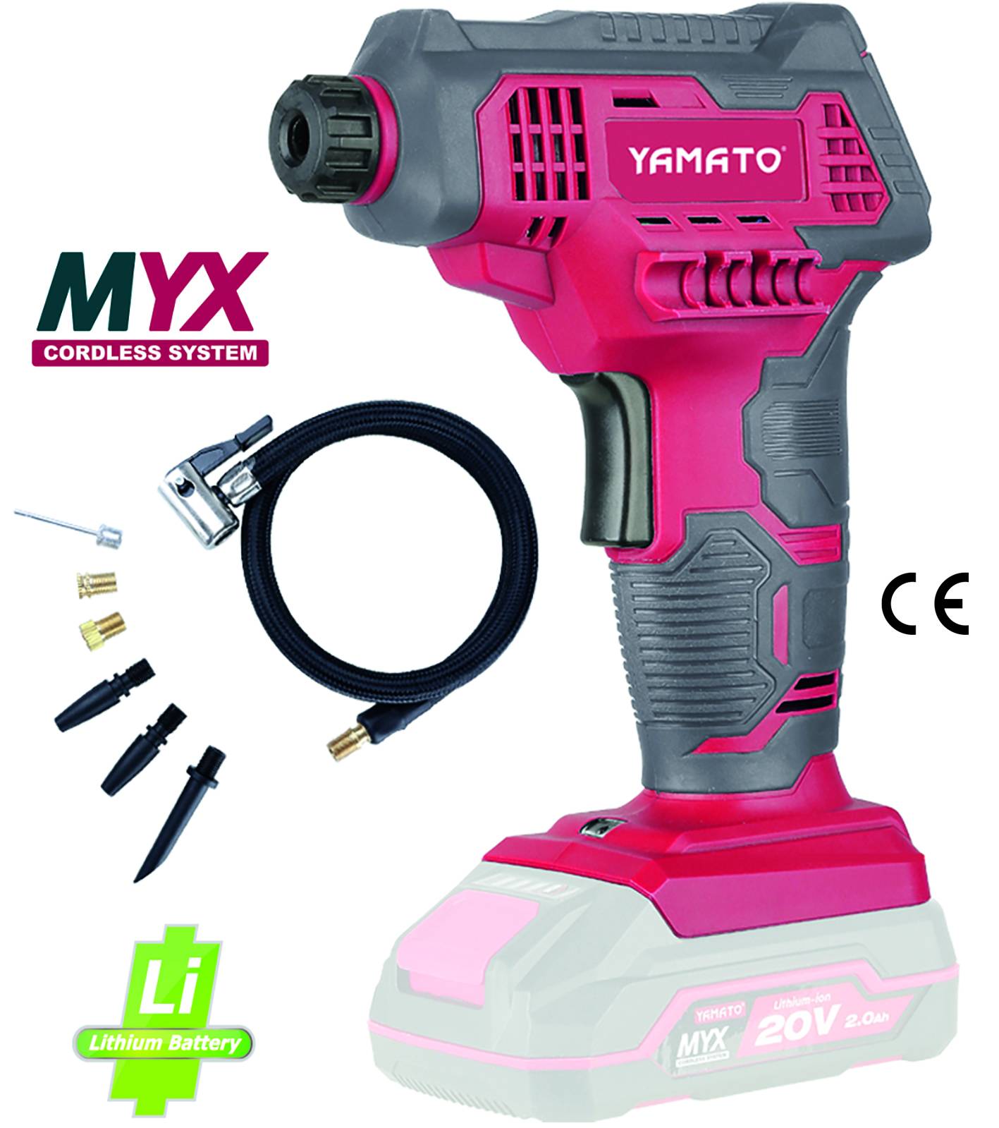POMPA GONFIAGGIO A BATTERIA MYX