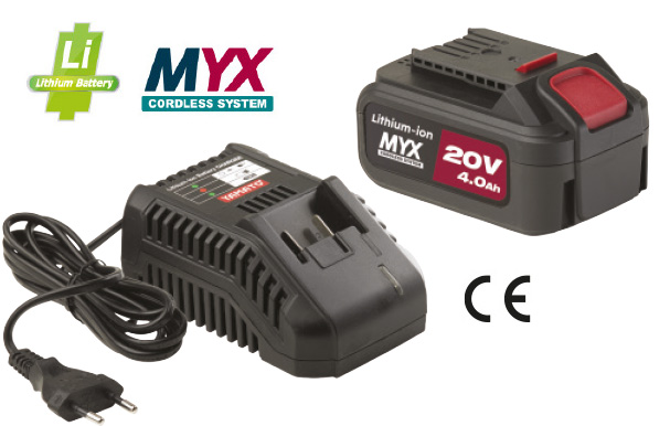 KIT CARICABATTERIA + BATTERIA MYX