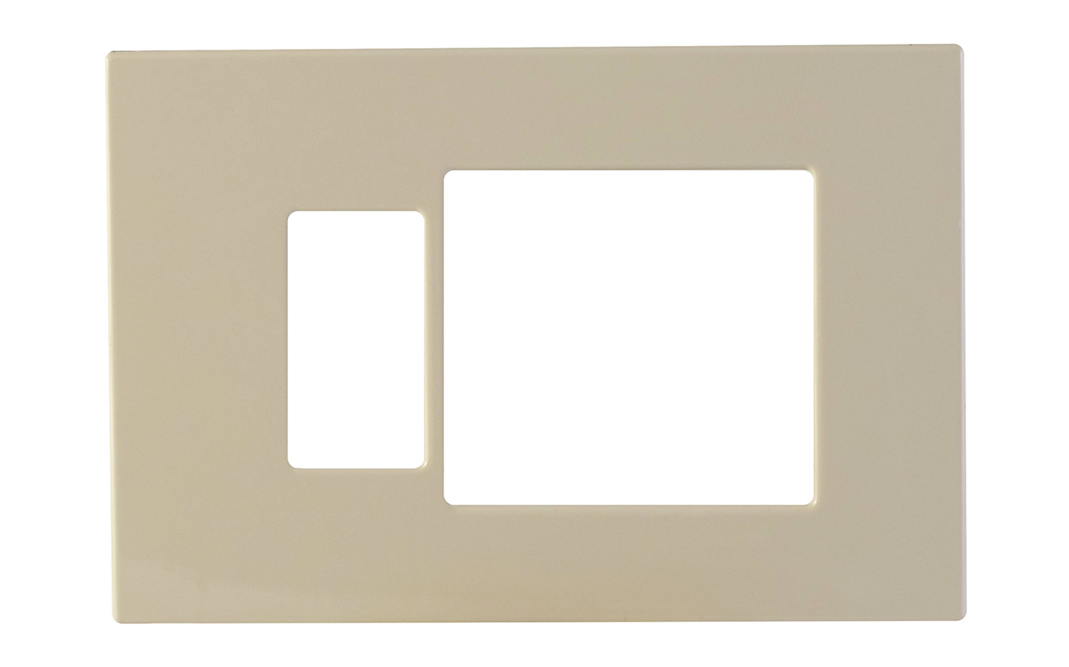 PLACCA AVORIO 2 POSTI PER FRUTTI BASIC