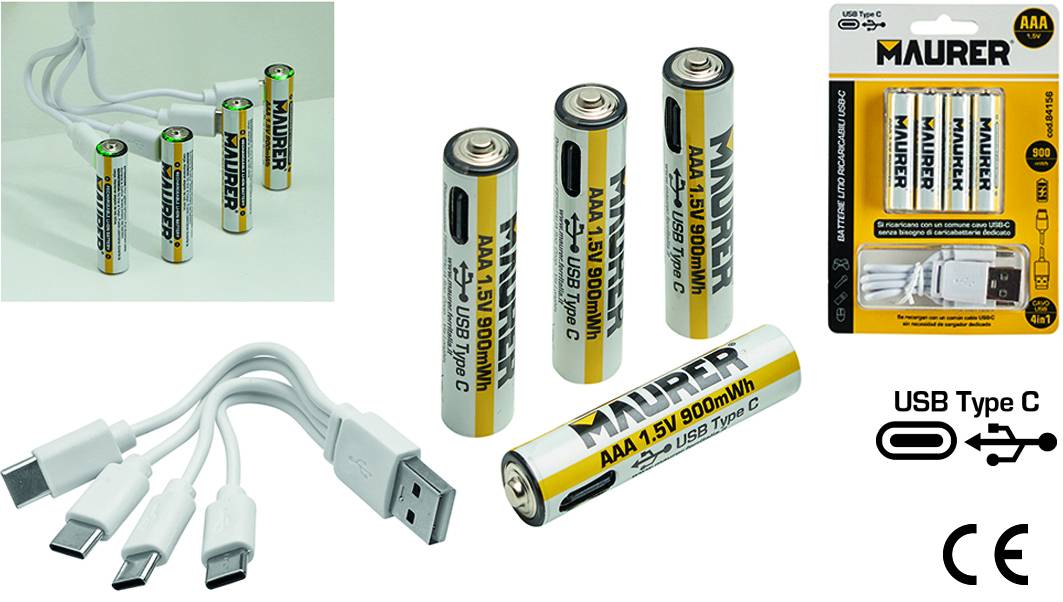 PILA LITIO RICARICABILE USB-C MINISTILO