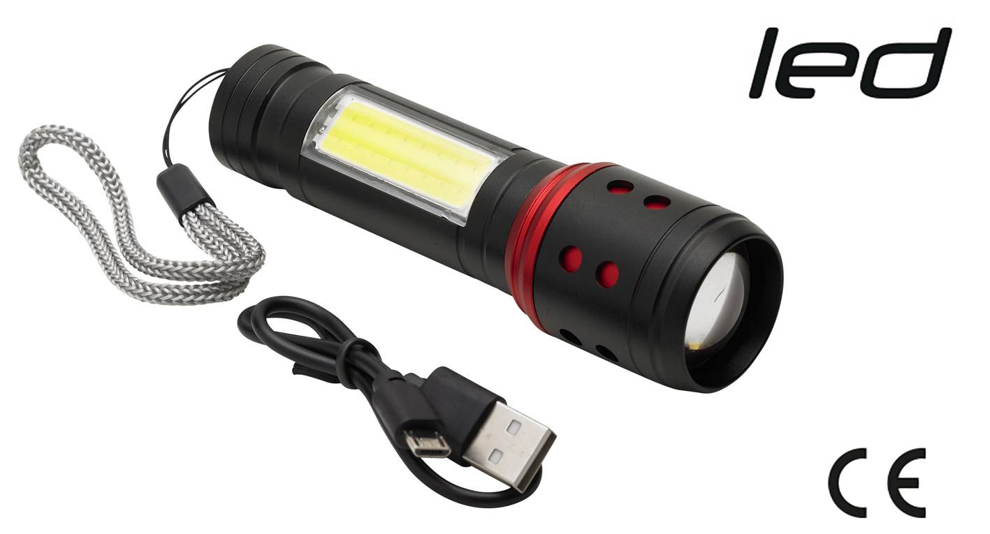 TORCIA LED CON ZOOM RICARICABILE