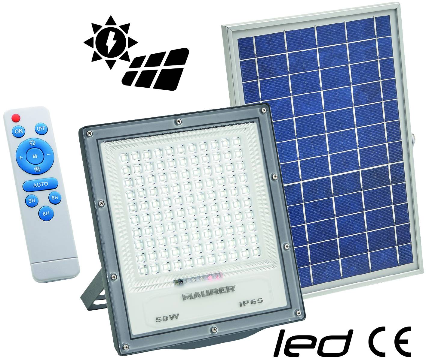 PROIETTORE LED CON PANNELLO SOLARE