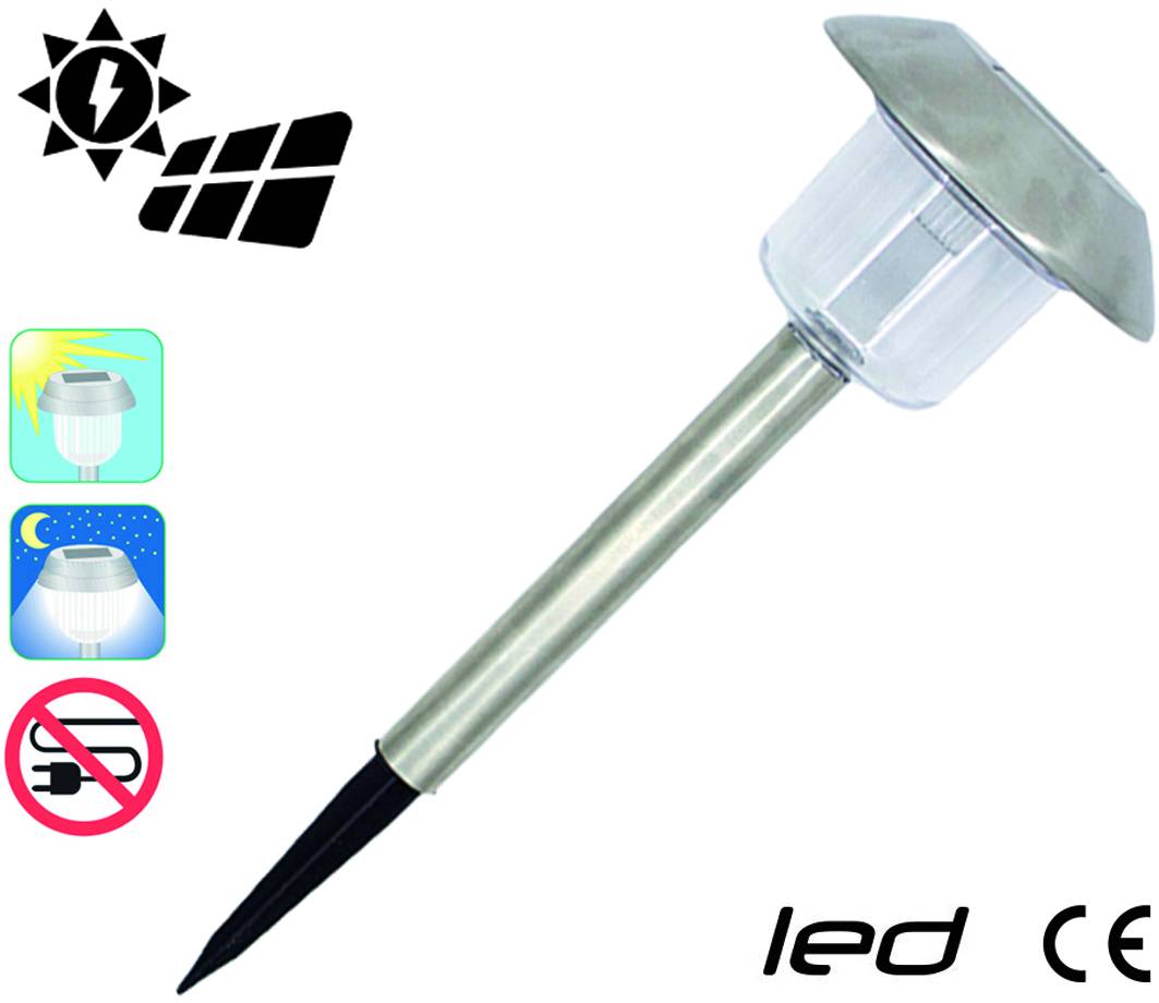 LAMPADA SOLARE INOX A LED