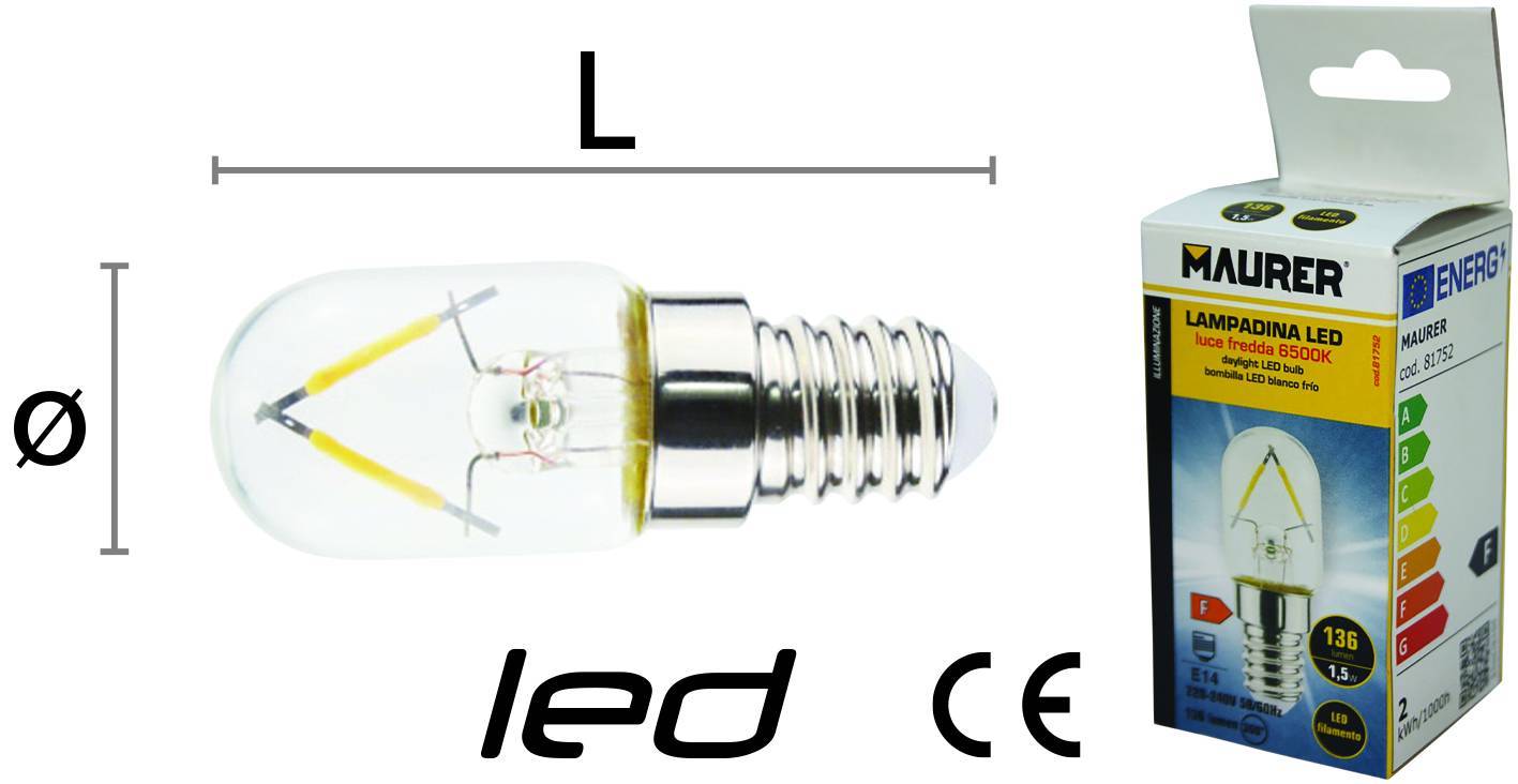 LAMPADINA A LD PICCOLA PERA PER FRIGO