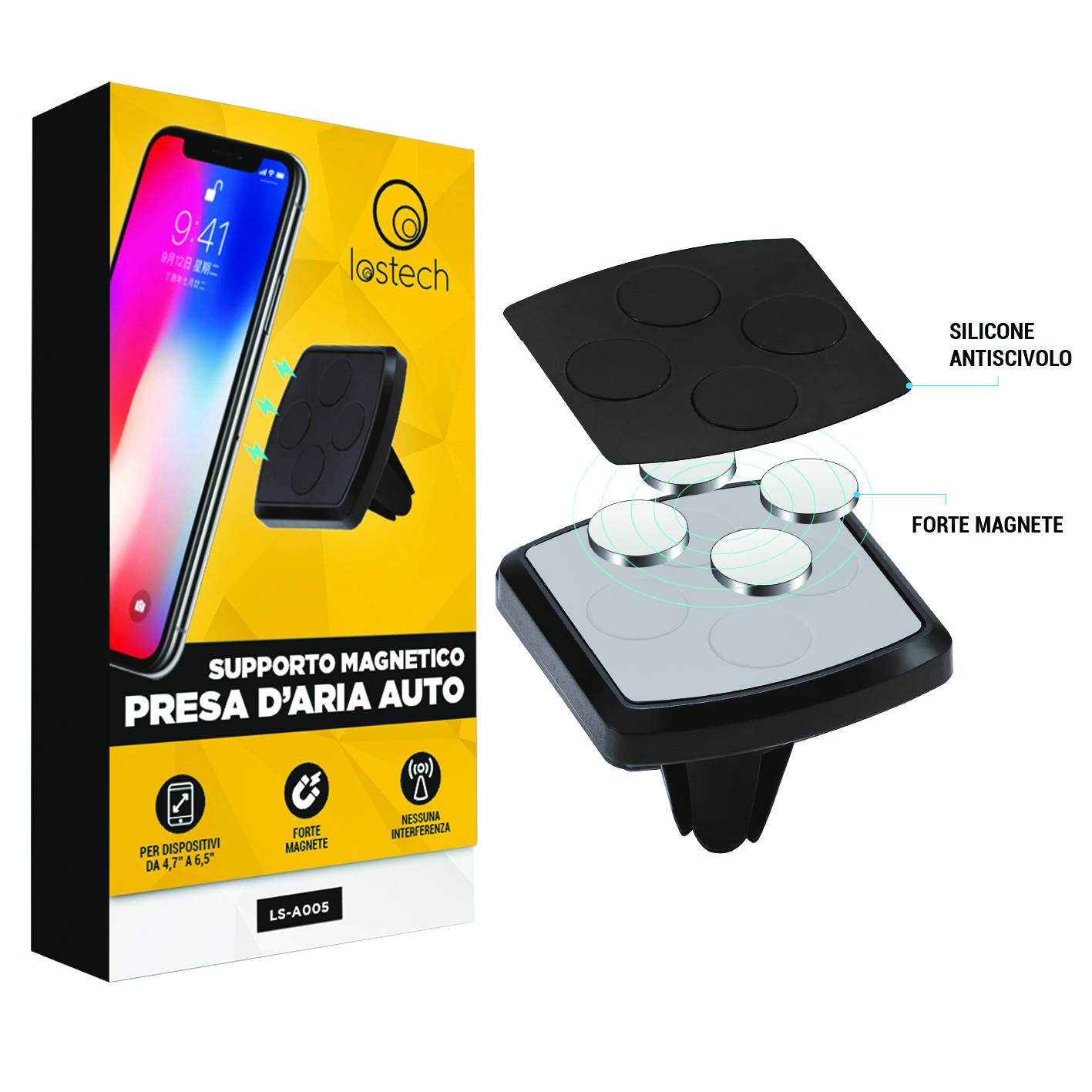 SUPPORTO MAGNETICO PER AUTO