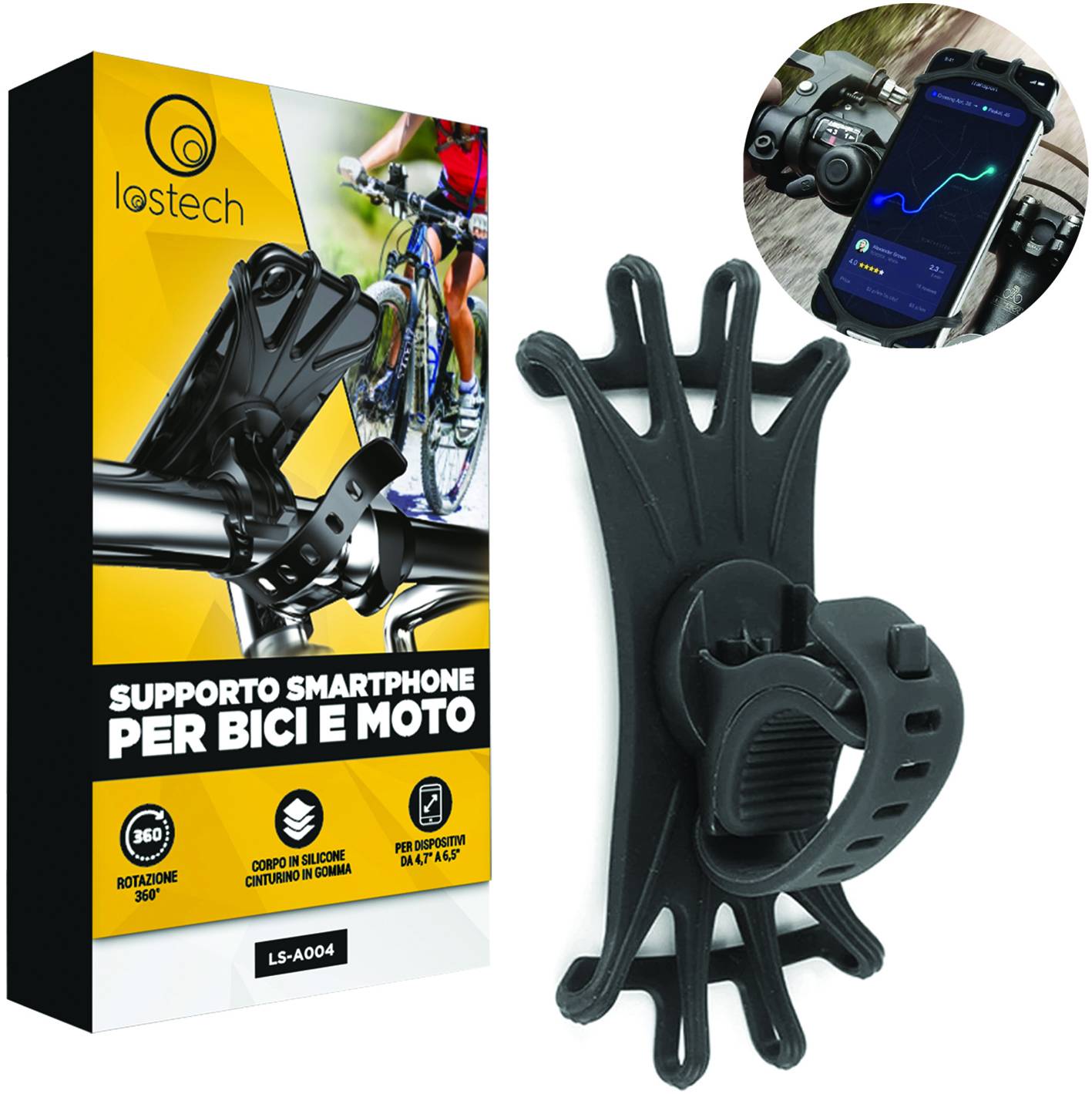 SUPPORTO SMARTPHONE PER BICI E MOTO