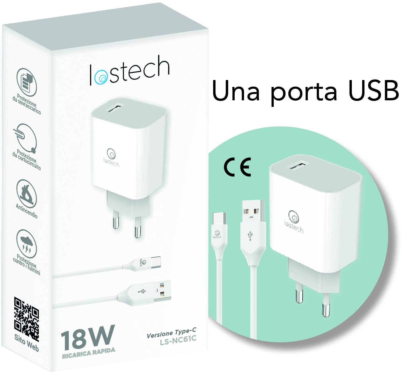 CARICATORE A PARETE USB - TYPE-C