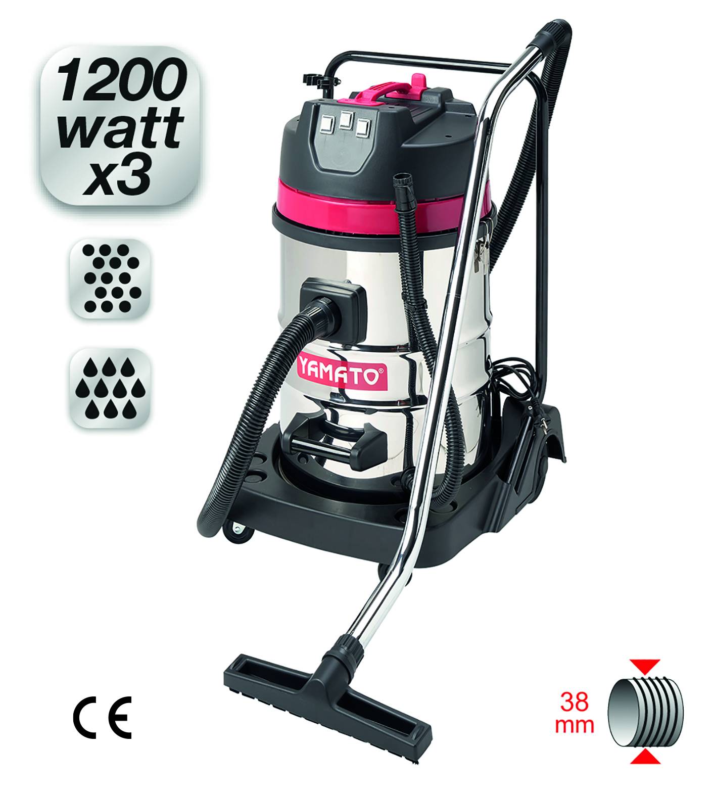 BIDONE IDROASPIRATORE 1,2/70 3 MOTORI