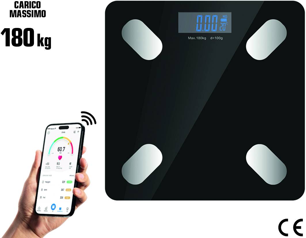 BILANCIA PESAPERSONE DIGITALE BLUETOOTH