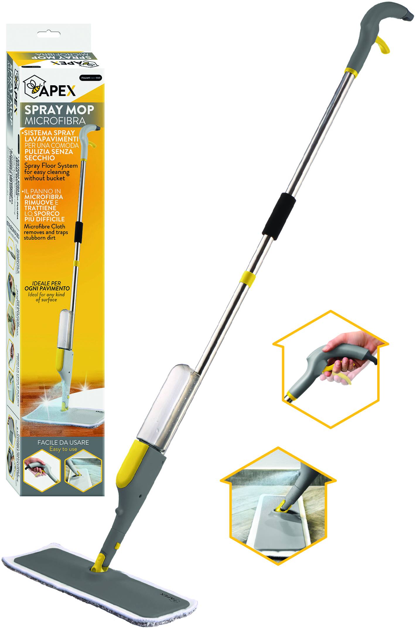 LAVAPAVIMENTI SPRAY MOP MICROFIBRA