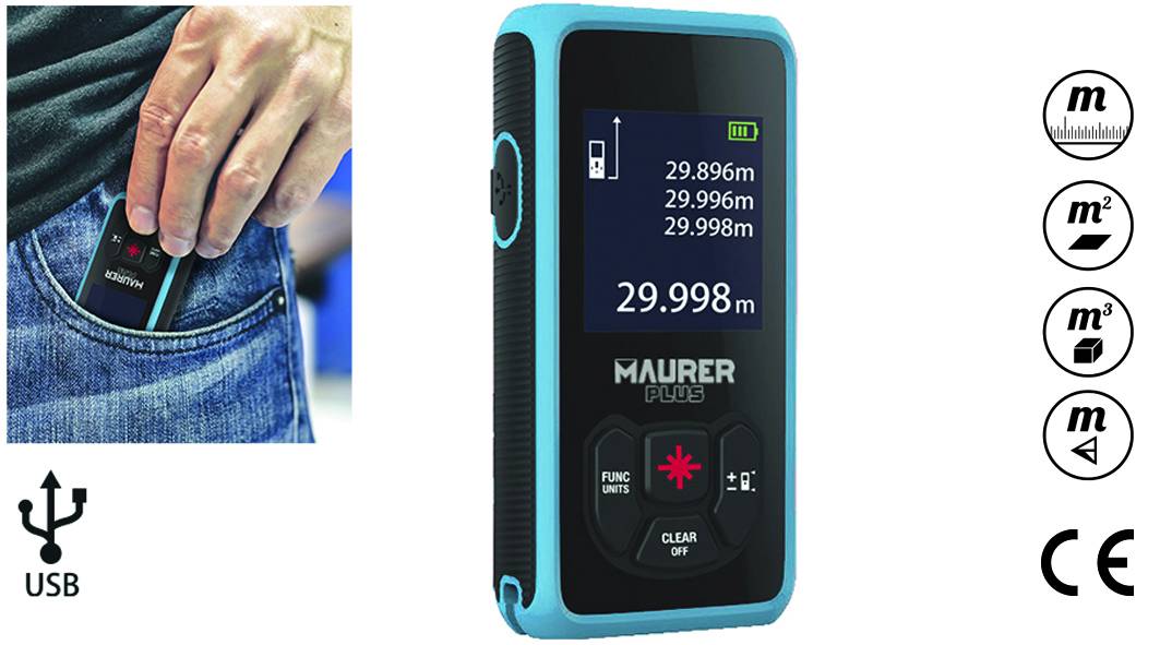 MINI DISTANZIOMETRO LASER RICARICABILE